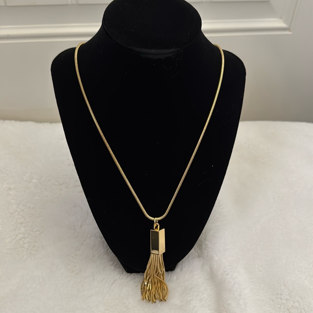 New Express Elegant Gold Tassel Necklace